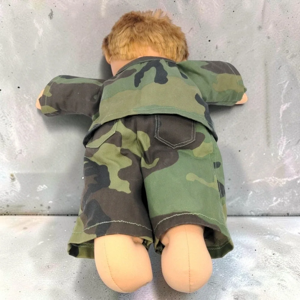 VTG Cabbage Patch Kids Magic Touch Colorsilk Boy Doll Camo Orange Hair 2005 CPK